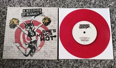 5SOS She's Kinda Hot 7 Inch RED Vinyl EP VERY RARE 5 Seconds Of Summer