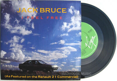 JACK BRUCE 7" I Feel Free / Make Love UNPLAYED 1986 Card Slv. CREAM Eric Clapton