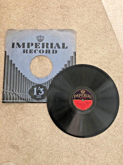 Antique 78rpm Shellac 10" Record. Imperial. Tunes we all Know.