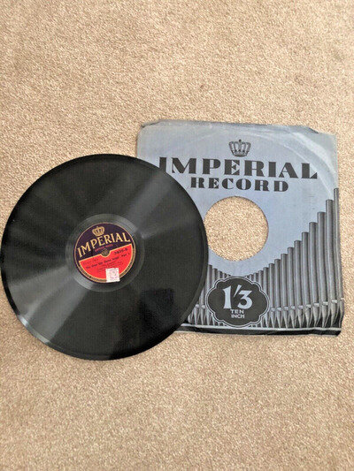 Antique 78rpm Shellac 10" Record. Imperial. Dear Old Home Songs.