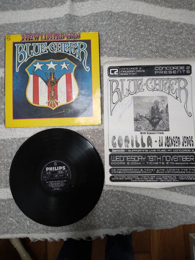 Blue Cheer ~ New Improved LP ~1969 SBL7896 & Poster Signed by Band