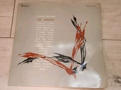 claude debussy les sonates h. honegger / m. raskin / 1962 33t lp - valois mb 938