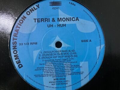 Terri & Monica - Uh-Huh (7 Mixes) Rare UK 12" Promo Vinyl 1993 R&B Swing House