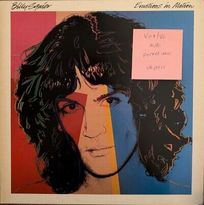 Billy Squier Emotions In Motion Vinyl Record VG+/VG EST 12217 1982 1st Press