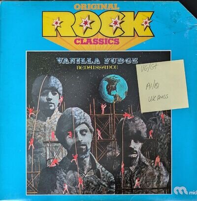 Vanilla Fudge Renaissance Vinyl Record VG/G+ MID30043 1974