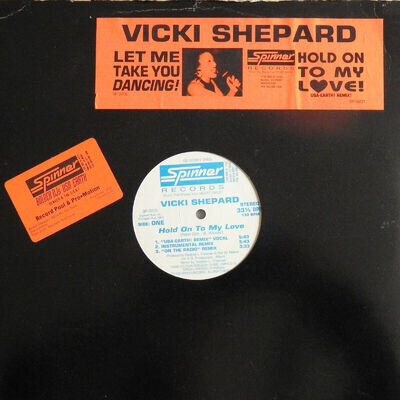 VICKI SHEPARD - HOLD ON TO MY LOVE USA 12" (ROBIN GIBB OF BEE GEES SONG) (1992)