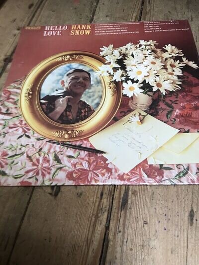 Hank Snow ‎– Hello Love Vinyl LP Record USA Release Excellent