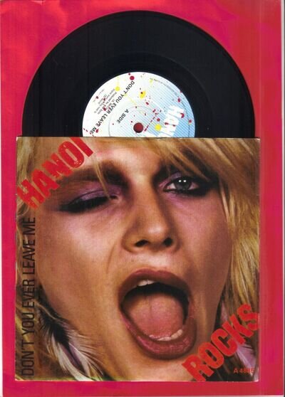 HANOI ROCKS: DON'T YOU EVER LEAVE ME / OIL & GASOLINE , 7'' SINGLE , 1984,