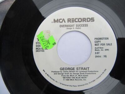 GEORGE STRAIT Overnight Success US MCA PROMO 1989 Excellent