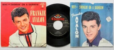 FRANKIE AVALON 45 Why CHANCELLOR Pop PICTURE SLEEVE Both Versions VG #B756