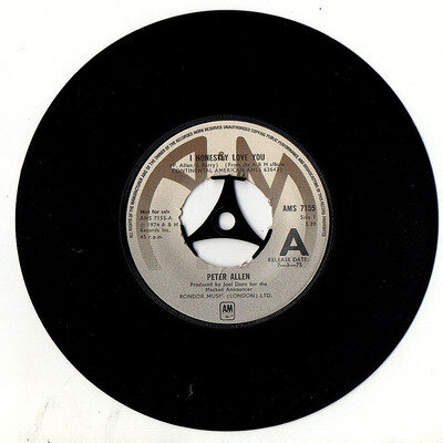 PROMO .. Peter Allen ‎– I Love You, I Honestly Love You ~ 1973 Vinyl 7" .. EX++