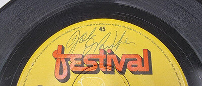 Johnny O'Keefe "High Rollin' Man" 1978 # AUTOGRAPHED # Oz Only VG+ 7" Vinyl