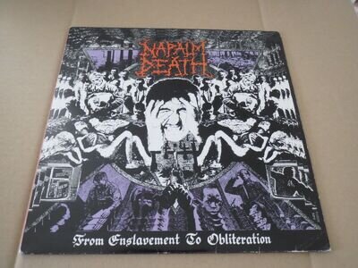 NAPALM DEATH -FROM ENSLAVEMENT TO OBLITERATION- VERY HARD TO FIND 1ST P LP VINYL