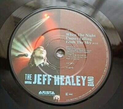 JEFF HEALEY - WHEN THE NIGHT COMES FALLING FROM THE SKY - 7" Vinyl 45 RPM