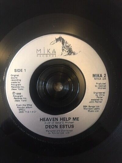 DEON ESTUS/HEAVEN HELP ME 7" VINYL SINGLE.RELEASED 1988.MIKA RECORDS LABEL