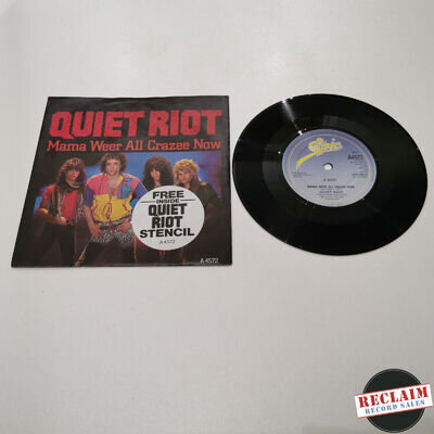 quiet riot mama weer all crazee now 7" vinyl record very good+ condition