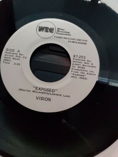 VISION EXPOSED US 45 SINGLE PROMO DEMO FUNK SOUL 1986 EX PLUS N.SOUL