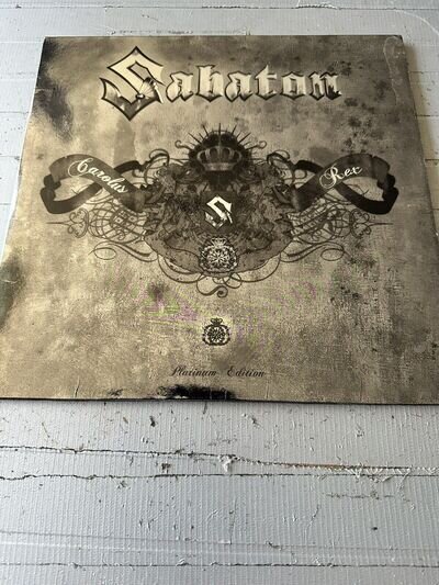 SABATON "Carolus Rex" Platinum 1st Edition Limited 2 LP NM Vinyl Metal Cover EX