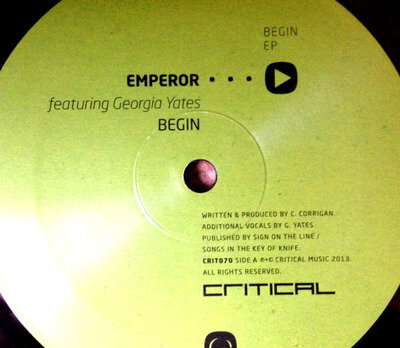 Emperor – Begin EP, Vinyl 12". Critical Music. NM.