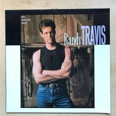 RANDY TRAVIS NO HOLDIN' BACK LP 1989 WITH INNER SLEEVE - NICE CLEAN RECORD - SEA