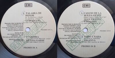 V/A LUIS MIGUEL SILVINA GARRE ARIANNA 1984 PROMO 4-TRCKS EP CHILEAN PRESS ONLY!