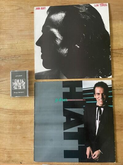 John Hiatt - Two LP Records and One Cassette