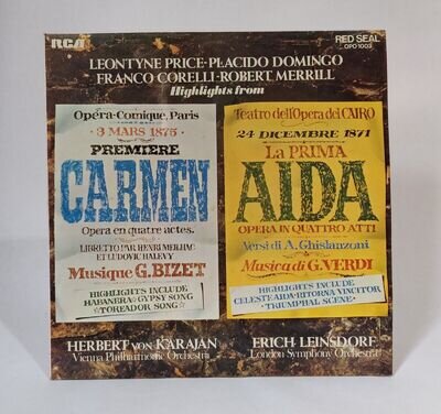 Highlights From Carmen & Aida - Price, Domingo, Corelli... - Music Vinyl Record