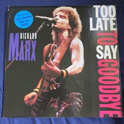 Richard Marx - Too Late To Say Goodbye 12" Vinyl Single & Giant Poster