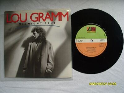 LOU GRAMM MIDNIGHT BLUE ATLANTIC RECORDS UK 7" VINYL SINGLE in PICTURE SLEEVE