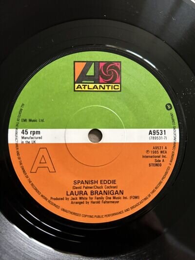 Laura Branigan, Spanish Eddie - 1985 - 7 inch vinyl