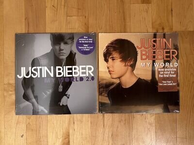 Justin Bieber My World & My World 2.0 Vinyl Bundle New Sealed