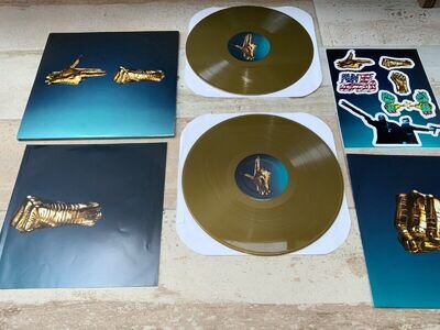 RTJ3 Gold Run The Jewels 3 ~ 2016 LIMITED EDITION GOLD Vinyl LP Records+stickers