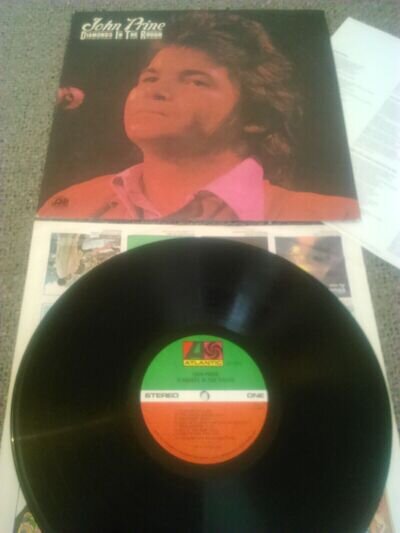 JOHN PRINE - DIAMONDS IN THE ROUGH LP + INSERT!! ORIGINAL U.S ATLANTIC SD 7240