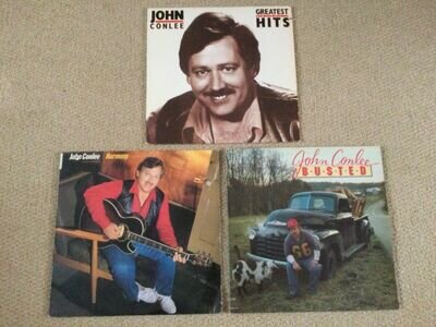 JOHN CONLEE — 3 x LPS — ALL FULLY PLAY TESTED EX CONDITION. USA ISSUES — COUNTRY