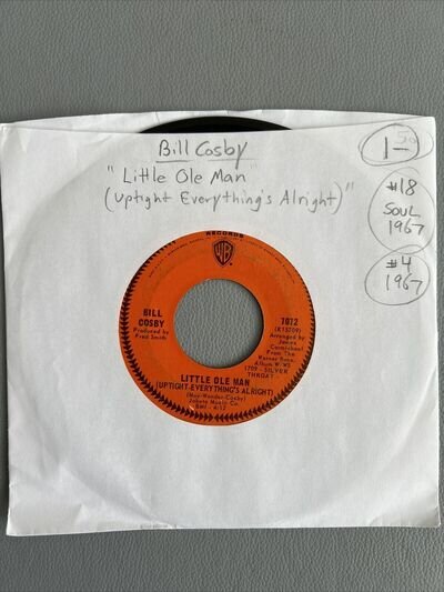 BILL COSBY: little ole man / hush hush WB 7" Single 45 RPM Soul ( 3 )