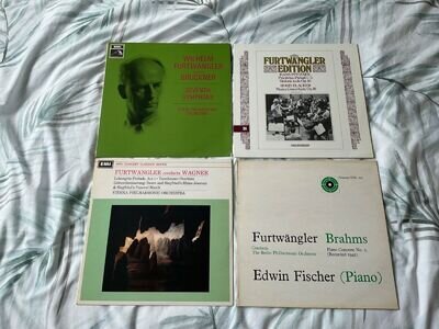 WILHELM FURTWANGLER x4 LP LOT BRUCKNER SYMPHONY NO.7 WAGNER BRAHMS PFITZNER