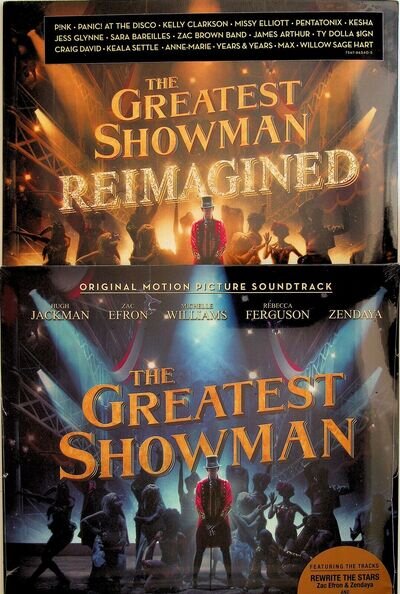 THE GREATEST SHOWMAN Soundtrack & Reimagined 2-LP Set NEW* Vinyl Jess Glynne etc