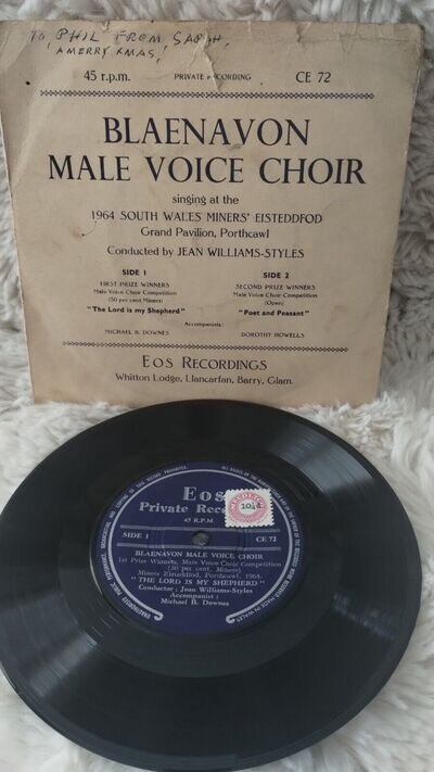 Blaenavon Male Voice Choir - Lord is My Shepherd 1964 Play Tested Pic Sleeve