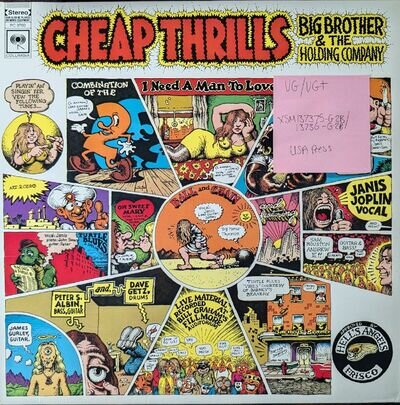 Janis Joplin Big Brother & The HC Cheap Thrills Vinyl Record VG/VG+ PC 9700