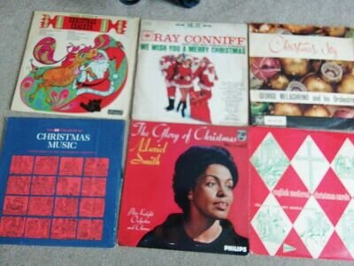 Christmas Vinyl LP Records Job Lot Gene Autry Ray Conniff Muriel Smith Carols