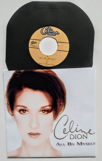 CELINE DION ALL BY MYSELF 7" UK JUKEBOX VINYL 45 FREE CUSTOM PIC SLEEVE /LABEL