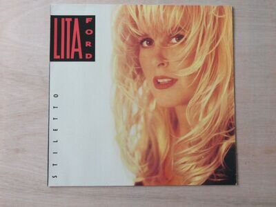 LITA FORD - STILETTO - 1990 UK A1/B1 VINYL LP- CLEANED & TESTED