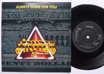 Stryper Always There For You 7" Enigma ENV1 EX/EX 1988 picture sleeve, Always Th