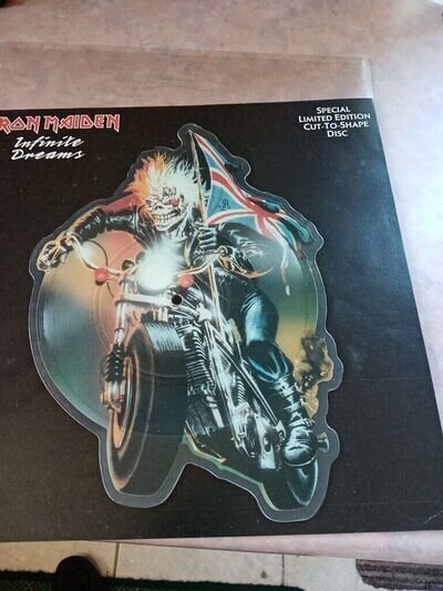 Iron Maiden Infinite Dreams 7" vinyl 1989 limited edition shaped pic disc