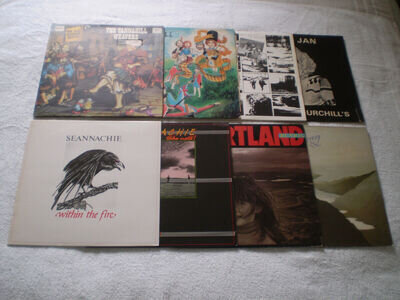 8 SCOTTISH FOLK LP LOT - SEANNACHIE (SIGNED) RUNRIG JUST JAN FINDASK TANNAHILL