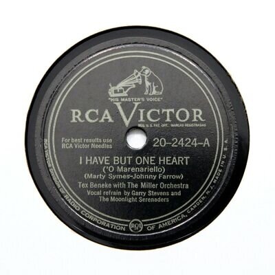 TEX BENEKE ORCHESTRA "I Have But One Heart / Too Late" VICTOR 20-2424 [78 RPM]