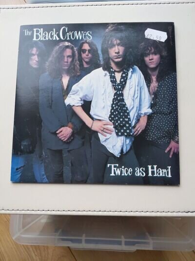 THE BLACK CROWES TWICE AS HARD DEF AMERICAN RECORDS UK 7" VINYL SINGLE in P/S