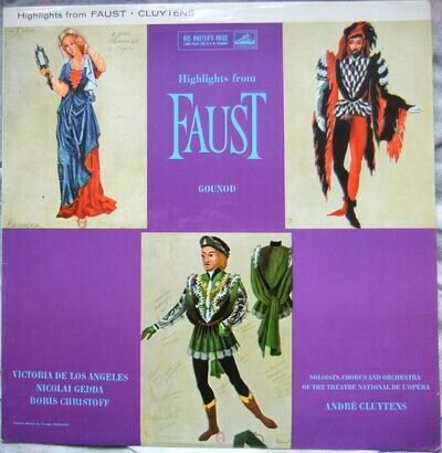 Faust Highlights - Gounod - Cluytens Gedda De Los Angeles Vinyl LP (ASD 412)