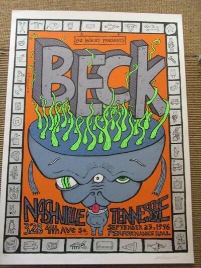 Beck - original USA Poster von David Fremont signiert+nummeriert