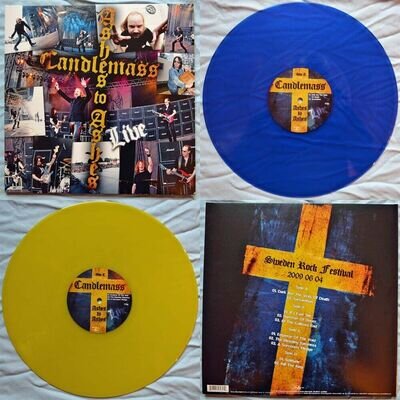 CANDLEMASS Ashes To Ashes🟢YELLOW & BLUE VINYL🟢LIMITED TO 1000 COPIES🟢MINT